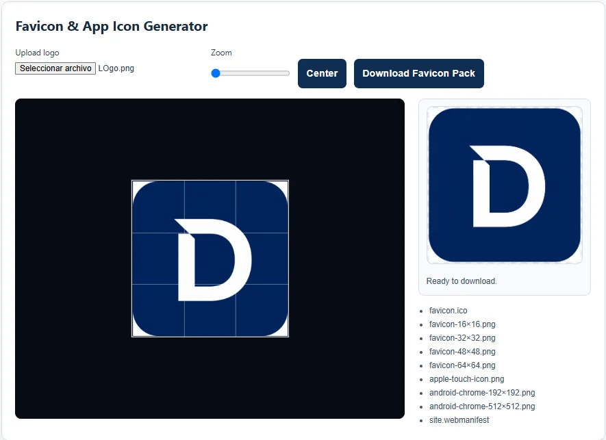 Favicon & App Icon Generator